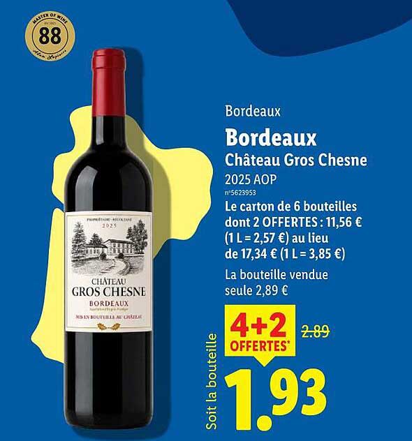 Bordeaux Château Gros Chesne 2025 AOP