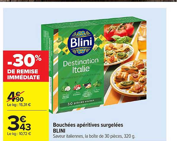 Bouchées apéritives surgelées BLINI