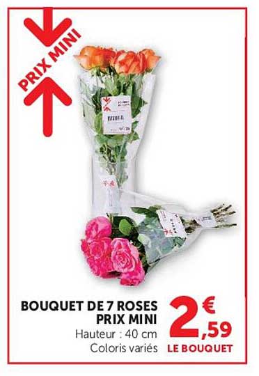 BOUQUET DE 7 ROSES PRIX MINI
