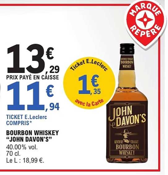 BOURBON WHISKEY “JOHN DAVON'S”