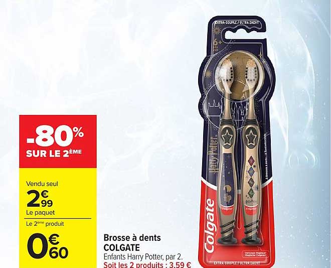 Brosse à dents COLGATE Enfants Harry Potter, par 2