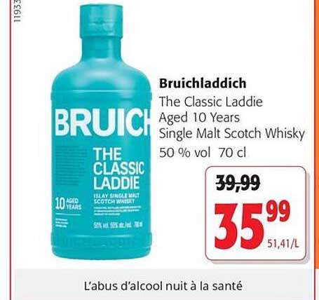 Bruichladdich The Classic Laddie Aged 10 Years Single Malt Scotch Whisky 50 % vol 70 cl