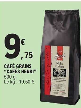 CAFÉ GRAINS "CAFÉS HENRI" 500 g.