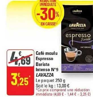 Café moulu Espresso Barista Intenso N°9 LAVAZZA Le paquet 250 g
