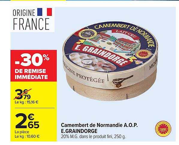 Camembert de Normandie A.O.P. E. GRAINDORGE