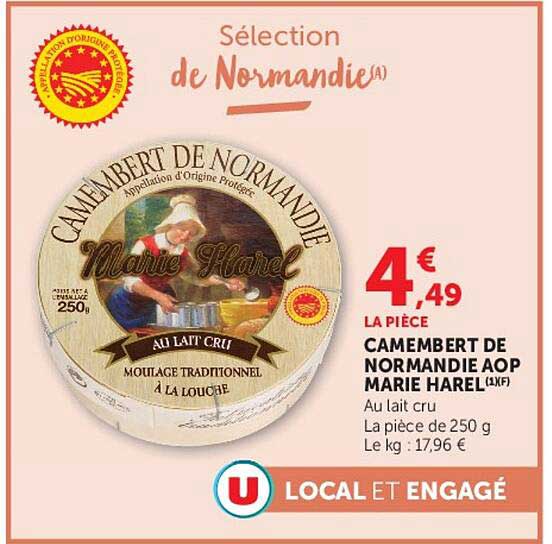 CAMEMBERT DE NORMANDIE AOP MARIE HAREL