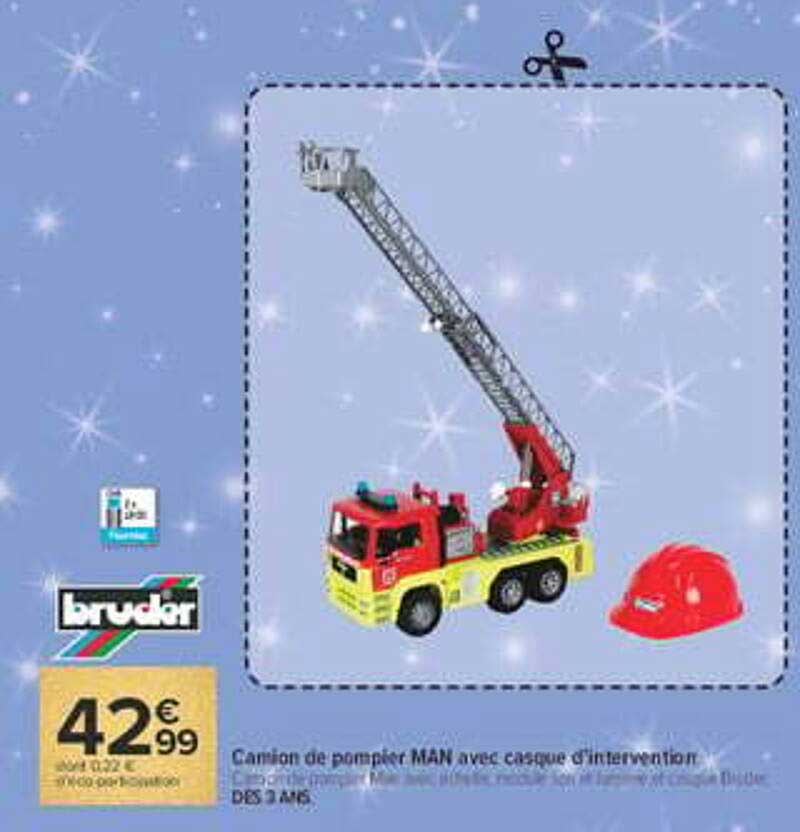 Camion de pompier MAN avec casque d’intervention