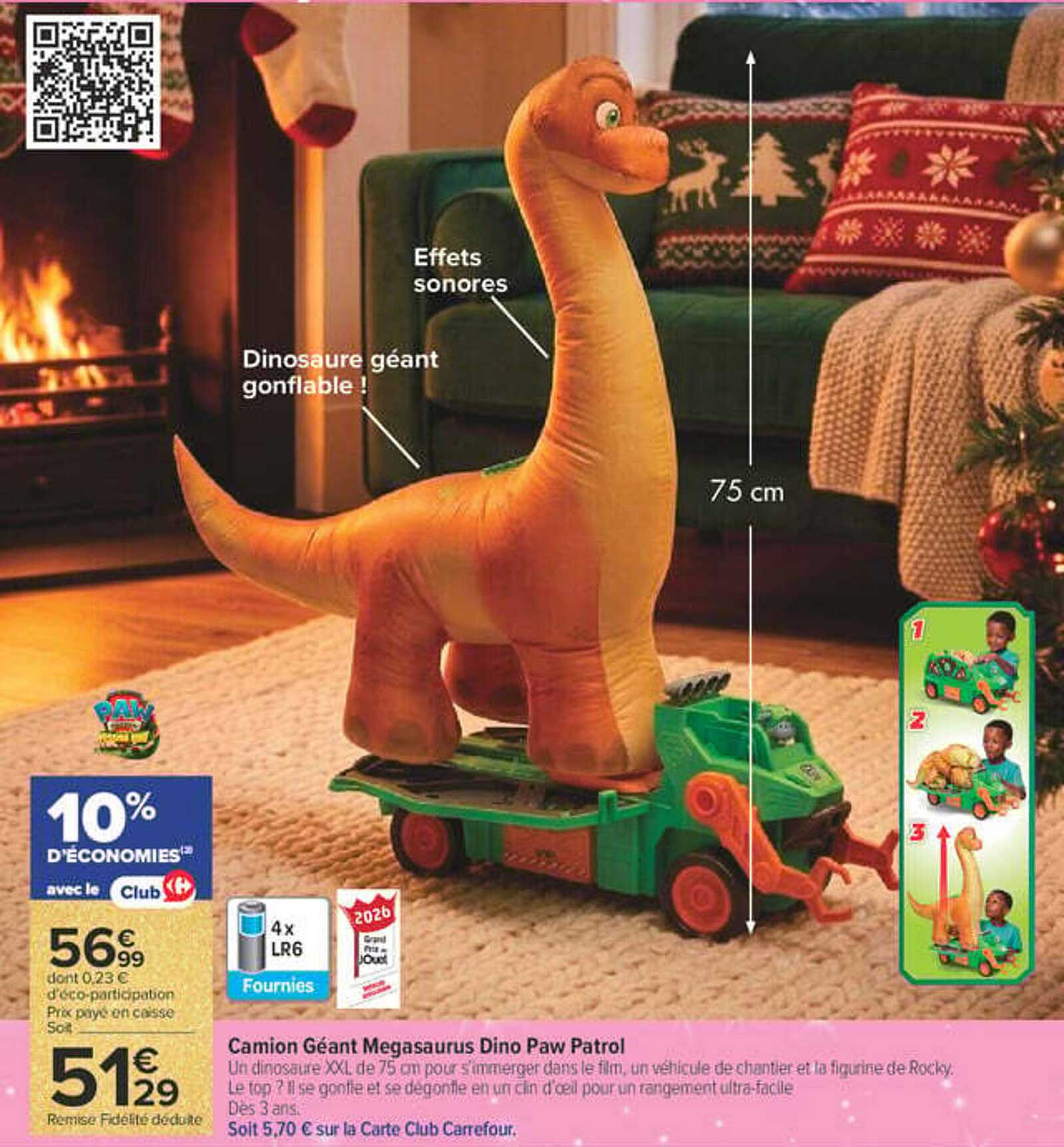 Camion Géant Megasaurus Dino Paw Patrol