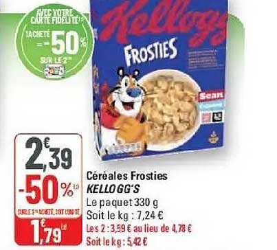 Céréales Frosties KELLOGG'S