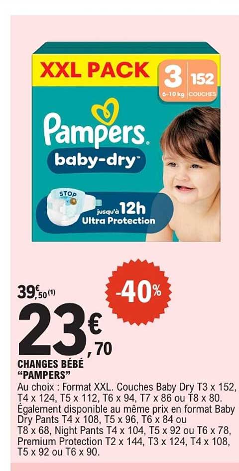 CHANGES BÉBÉ "PAMPERS"