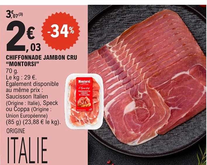 CHIFFONNADE JAMBON CRU “MONTORSI”