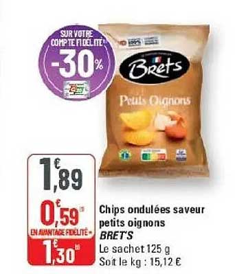 Chips ondulées saveur petits oignons BRETS