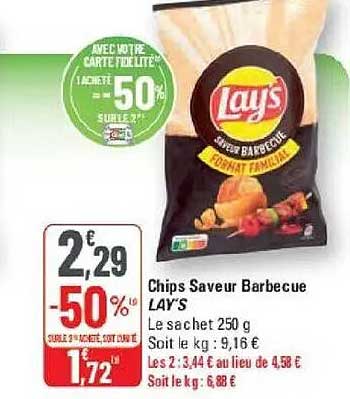 Chips Saveur Barbecue LAY'S