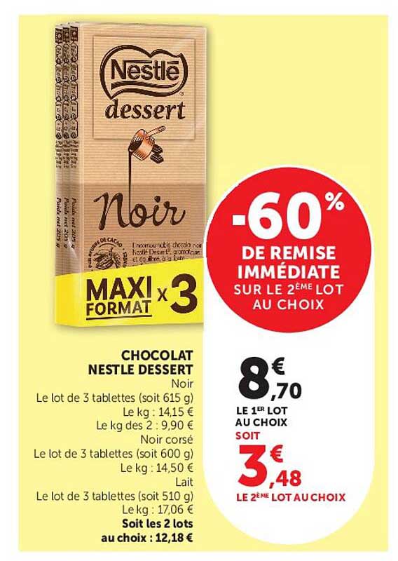 CHOCOLAT NESTLE DESSERT