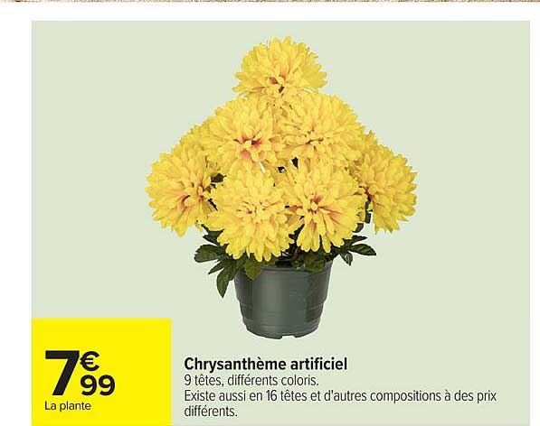 Chrysanthème artificiel