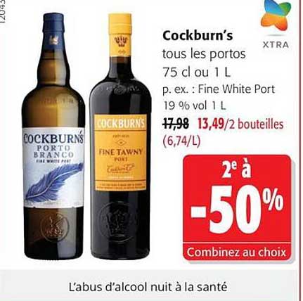 Cockburn’s tous les portos 75 cl ou 1 L
