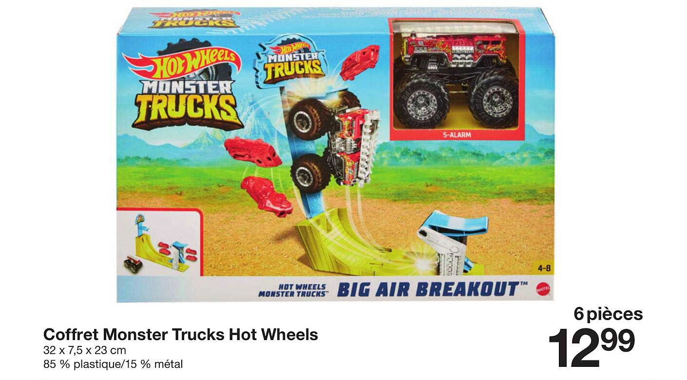 Coffret Monster Trucks Hot Wheels