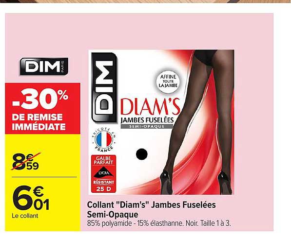 Collant "Diam's" Jambes Fuselées Semi-Opaque