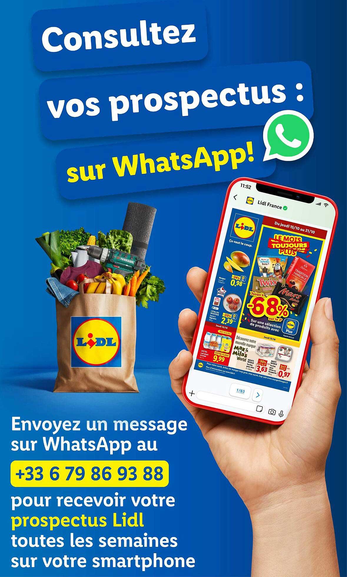 Consultez vos prospectus sur WhatsApp!