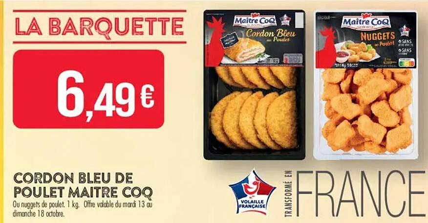 CORDON BLEU DE POULET MAITRE COQ