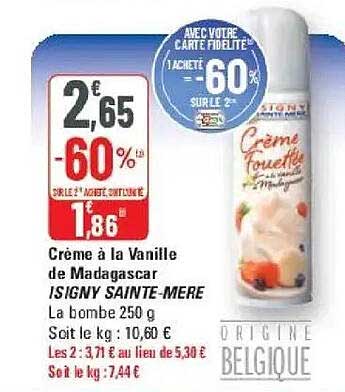 Crème à la Vanille de Madagascar ISIGNY SAINTE-MERE
