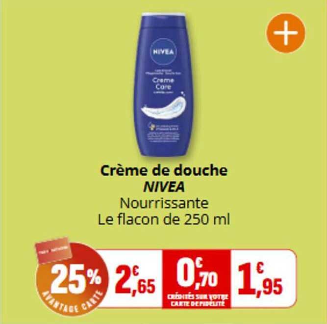 Crème de douche NIVEA Nourrissante Le flacon de 250 ml