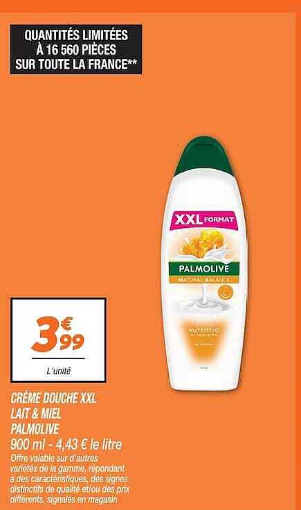 CRÈME DOUCHE XXL LAIT & MIEL PALMOLIVE