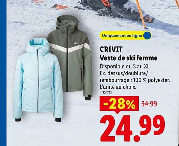 CRIVIT Veste de ski femme