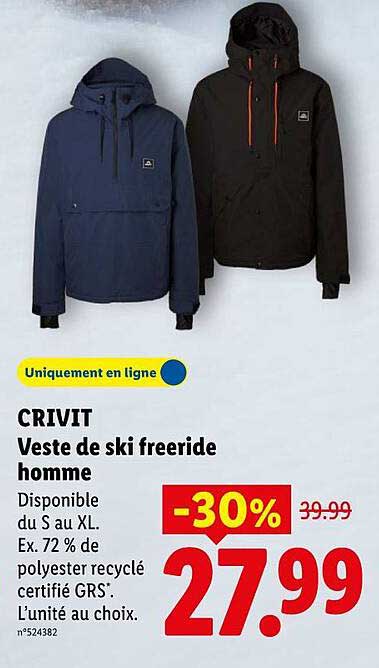CRIVIT Veste de ski freeride homme