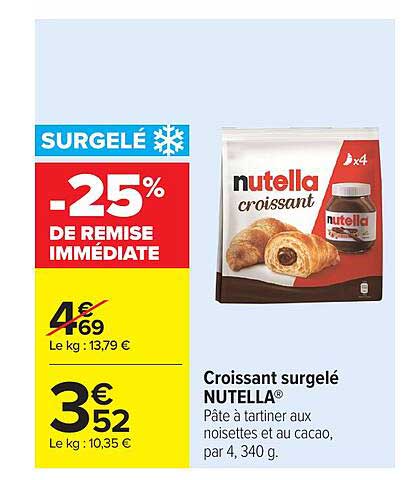 Croissant surgelé NUTELLA®