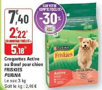 Croquettes Active au Bœuf pour chien FRISKIES PURINA
