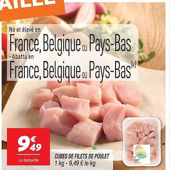 CUBES DE FILETS DE POULET