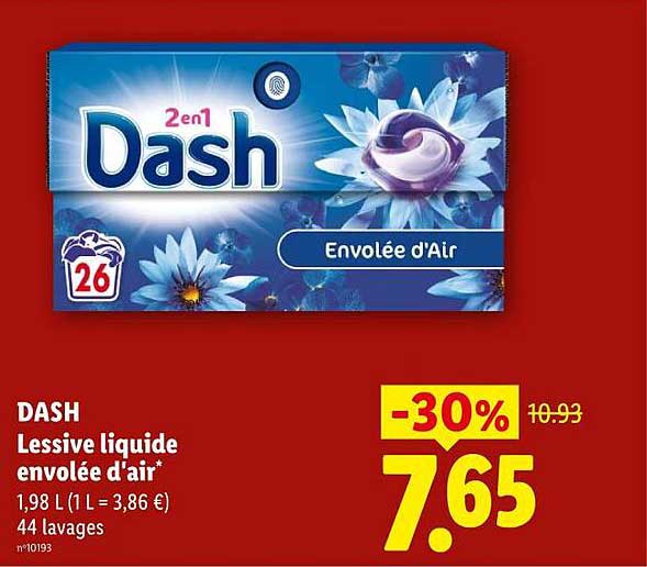 DASH Lessive liquide envolée d'air*
