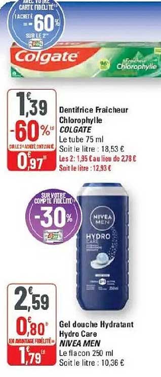 Dentifrice Fraîcheur Chlorophylle COLGATE