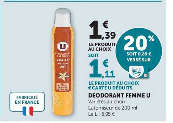 DEODORANT FEMME U