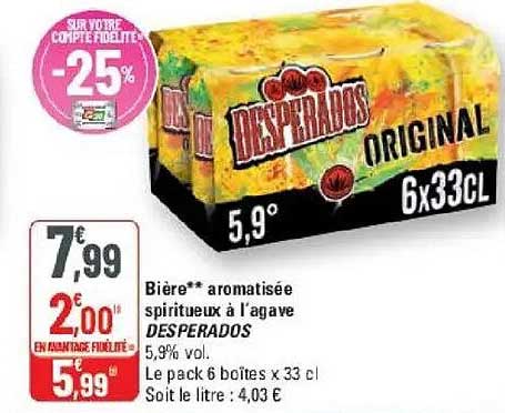 DESPERADOS ORIGINAL 6x33cl