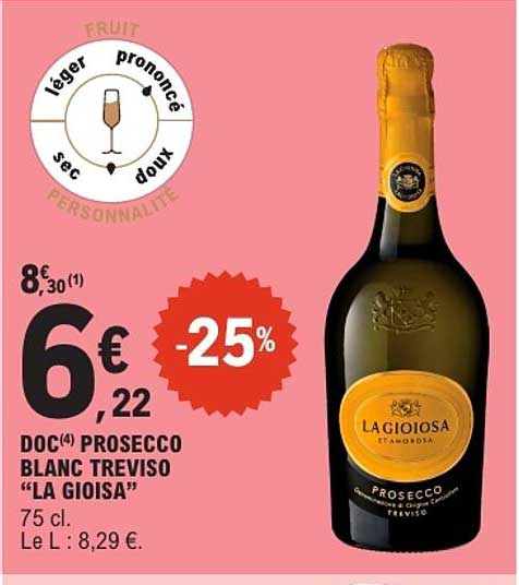 DOC PROSECCO BLANC TREVISO “LA GIOISA”