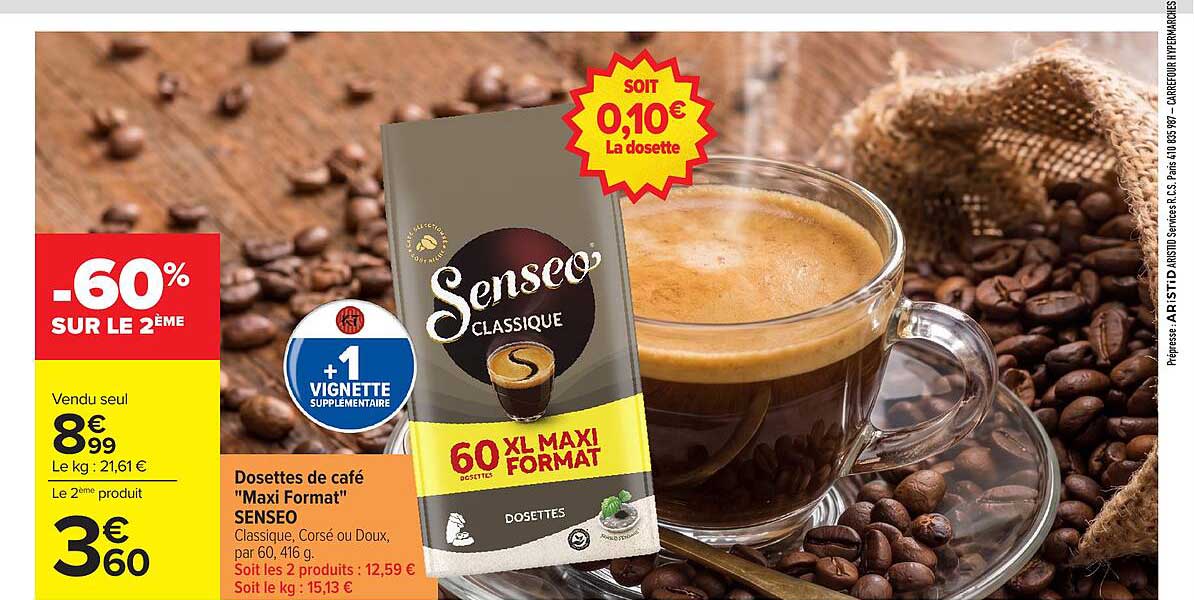 Dosettes de café "Maxi Format" SENSEO