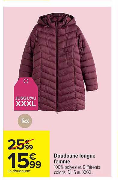 Doudoune longue femme