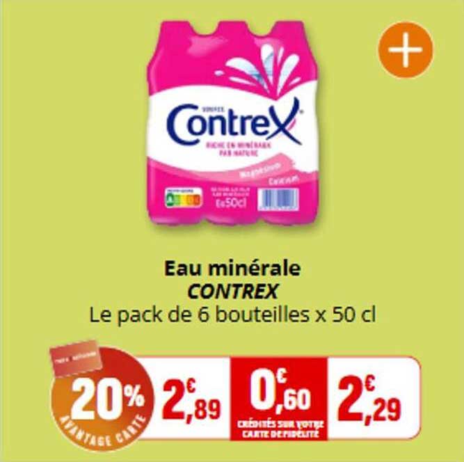 Eau minérale CONTREX Le pack de 6 bouteilles x 50 cl