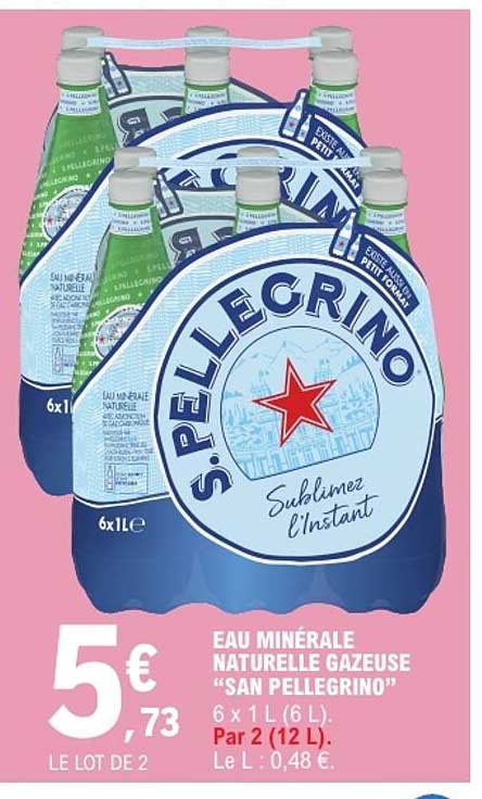 EAU MINÉRALE NATURELLE GAZEUSE “SAN PELLEGRINO”