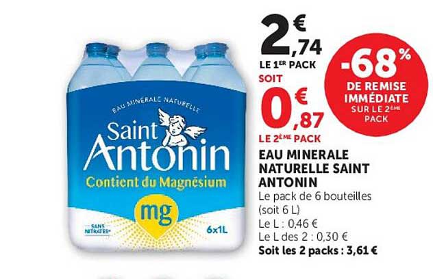EAU MINERALE NATURELLE SAINT ANTONIN