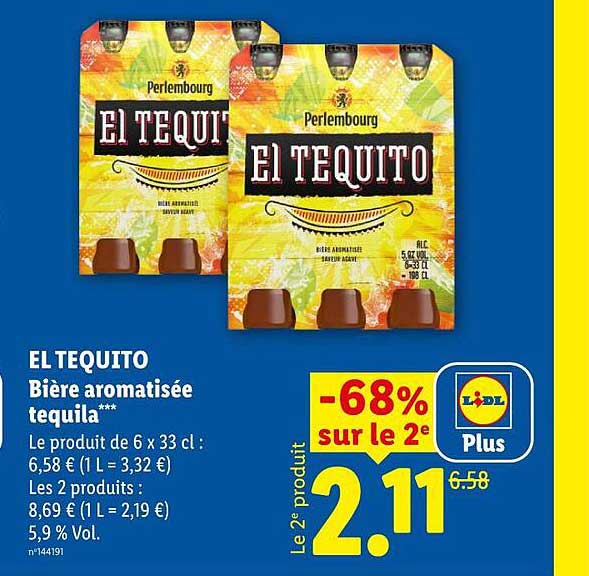 EL TEQUITO Bière aromatisée tequila**