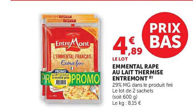 EMMENTAL RAPE AU LAIT THERMISE ENTREMONT