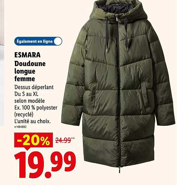 ESMARA Doudoune longue femme