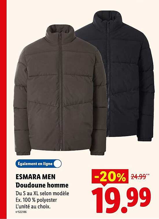 ESMARA MEN Doudoune homme