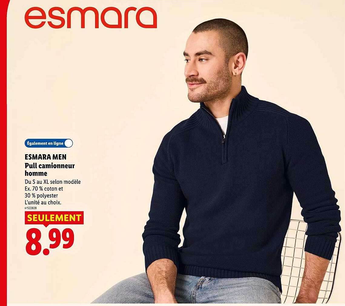 ESMARA MEN Pull camionneur homme