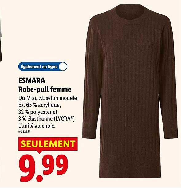 ESMARA Robe-pull femme