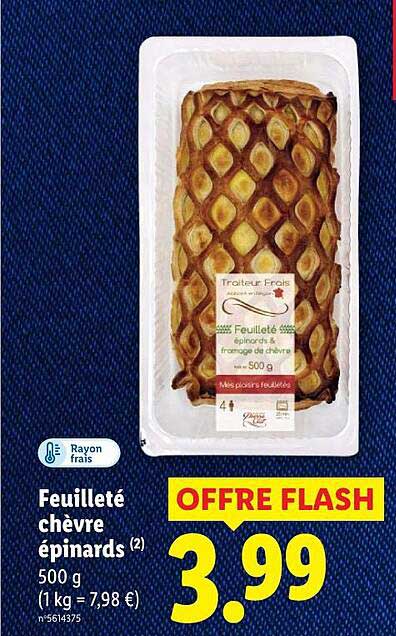 Feuilleté chèvre épinards (2)