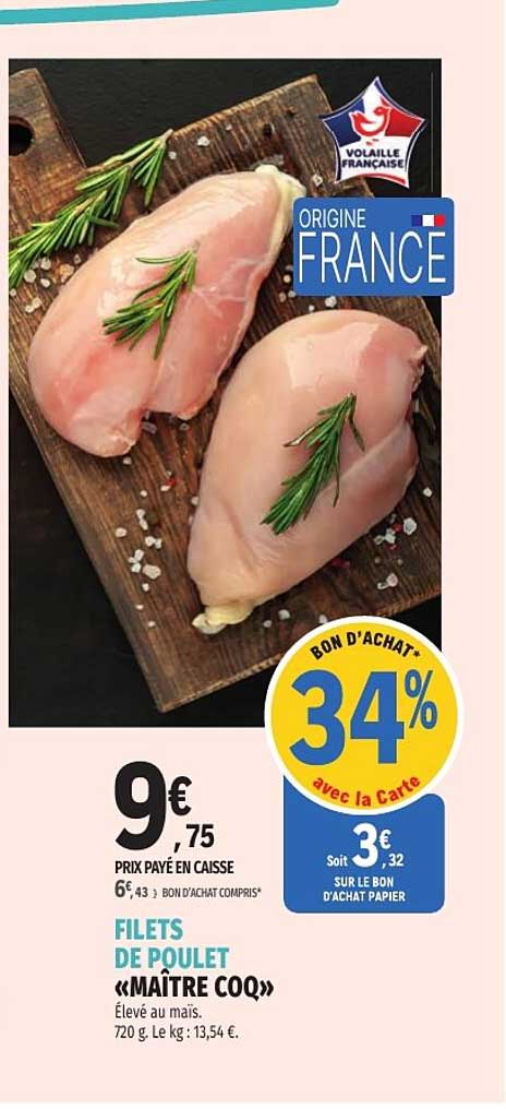 FILETS DE POULET «MAÎTRE COQ»